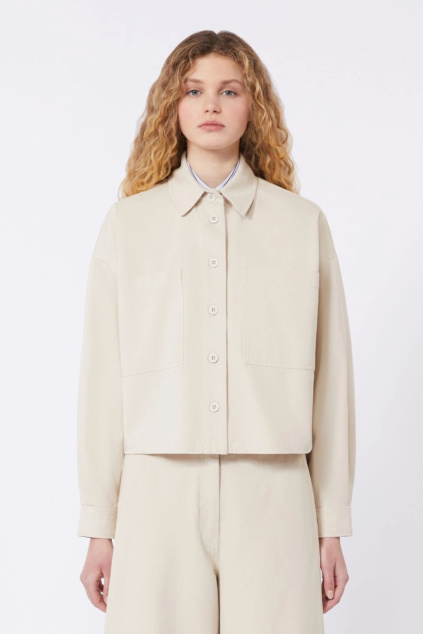 Dámská košile MaxMara WKDRADENTE 2615111081650 krémová