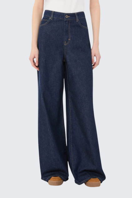 Dámské džíny MaxMara WKDVEGA 2615181041650 tmavě modré