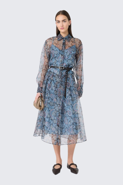 Dámské šaty MaxMara WKDSLALOM 2615231011650 světle modré