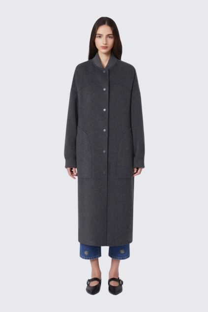 Dámský kabát MaxMara WKDALAMARO 2615011031650 šedý