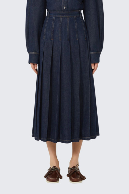 Dámská džínová sukně MaxMara WKDOVALE 2615101071650 modrá