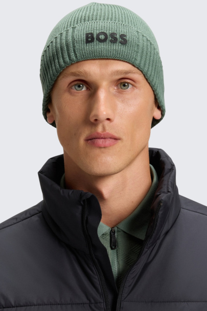 Pánská čepice BOSS Green Asic_Beanie-X 50499423 zelená