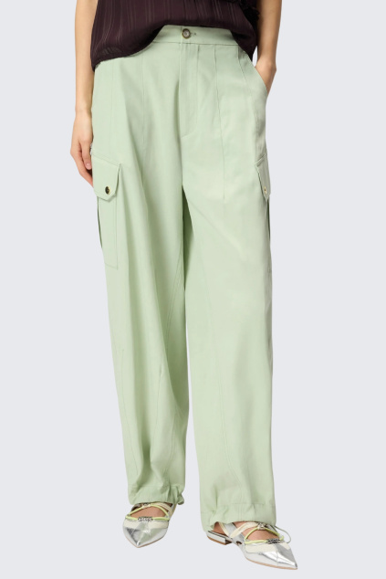 Dámské kalhoty PINKO ROSALIN 106278A2ERS86 světle zelené