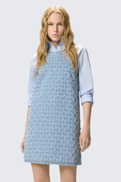 Dámské šaty PINKO AMORINO 106245A32NPJE džínové