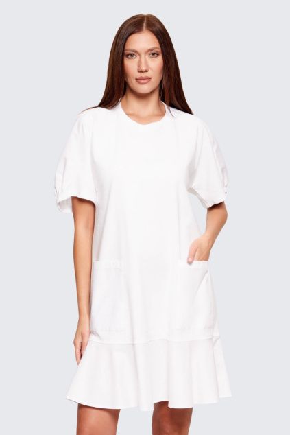 Dámské šaty MaxMara Studio MMLONORE 2616621018650 bílé