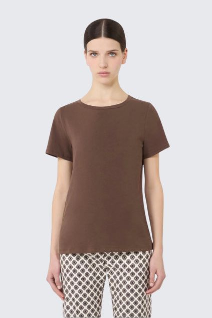 Dámské tričko Weekend MaxMara WKDMULTIF 2615971012690 hnědé
