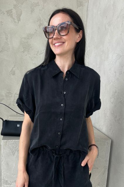 Dámská košile HUGO Enchanted 50559538 černá