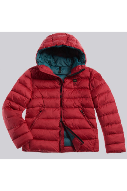 20WBLUC02155 005486 552 Pánská péřová bunda Blauer červená