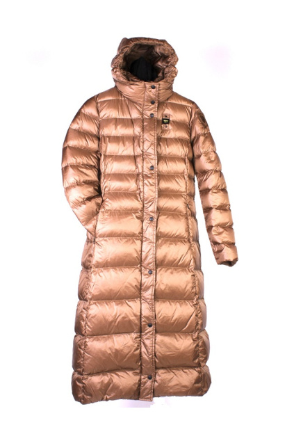 20WBLDK03399 Dámský péřový kabát Blauer hnědý