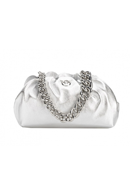 1P2253Y6ZU ZZF Dámská kabelka Pinko Mini Chain Clutch Fraimed Chain 1 stříbrná