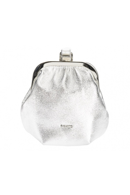 1P2254Y6ZU ZZF Dámská kabelka Pinko Soft Pouch Fraimed Chain 1 Fl stříbrná