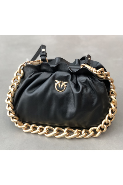 1P2236 Y6Y8 Z99 Dámská kabelka Pinko Mini Chain Clutch Fraimed Chain C černá