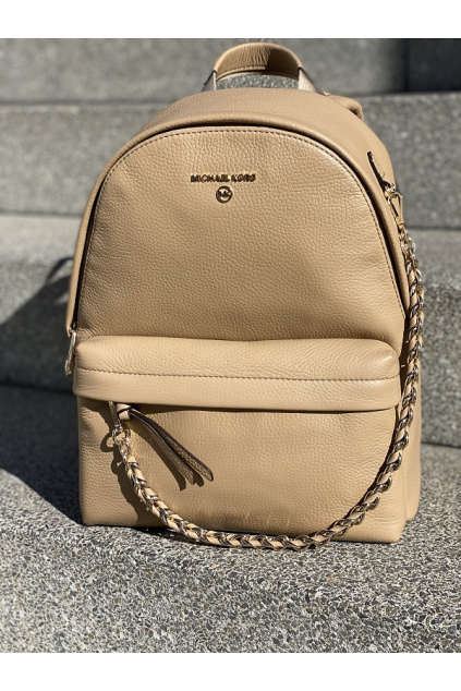 Dámský batoh Michael Kors Slater Medium Backpack Leather 30T0L04B1L hnědý