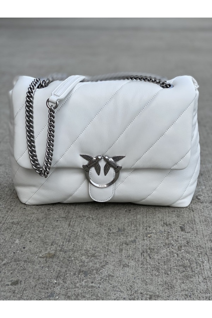 Dámská kabelka Pinko Love Big Puff Maxi Quilt 3 Cl bílá