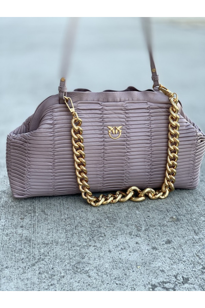 Dámská kabelka Pinko Maxi Chain Clutch Origami C fialová
