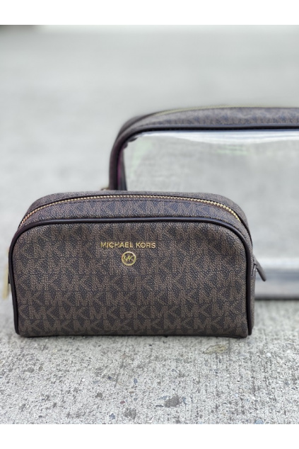 Dámská kosmetická taška Michael Kors Jet Set Charm 34T1GT9T7P hnědá 0