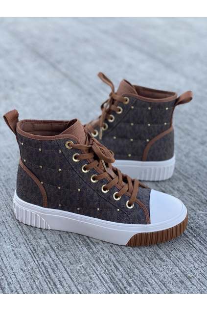 Dámské tenisky Michael Kors Gertie Heigh Top 43T1GTFE5B hnědé