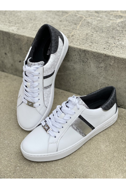 Dámské tenisky Michael Kors Keaton Leather and Two Tone Logo 43T1KTFS3L bílé