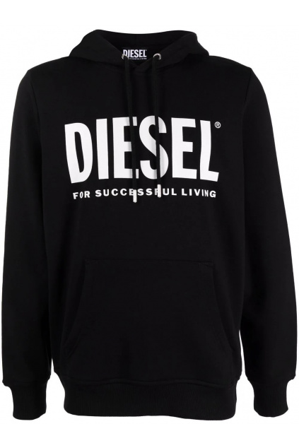 Pánská mikina Diesel S Girk Hood Ecologo černá
