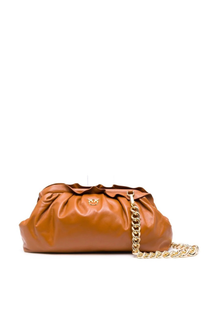 Dámská kabelka Pinko Chain Clutch Framed 1 Cl hnědá