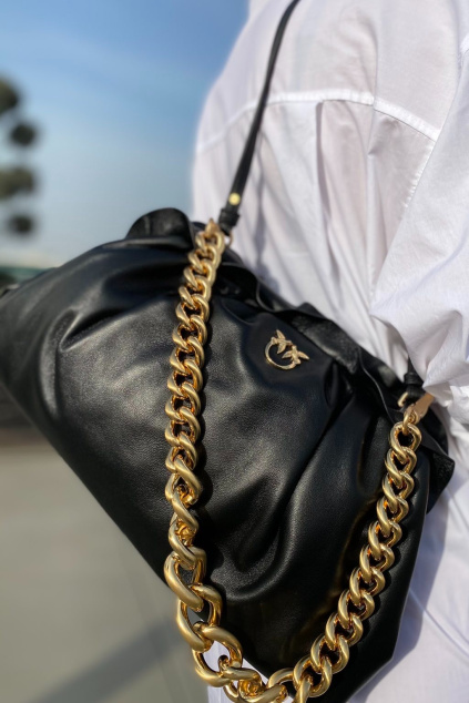 Dámská kabelka Pinko Chain Clutch Framed 1 Cl černá