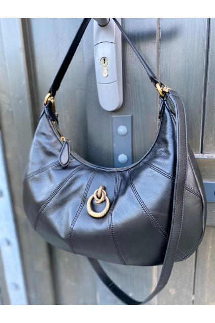 Dámská kabelka Pinko Lovelink Classic Half Moon černá