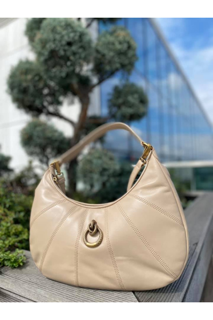 Dámská kabelka Pinko Lovelink Classic Half Moon béžová