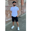 Pánské tričko BOSS Green Tee Rib AC 50537846 bílé