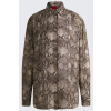 Dámská košile HUGO The Boyfriend Shirt 50539779 zvířecí