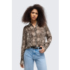Dámská košile HUGO The Boyfriend Shirt 50539779 zvířecí