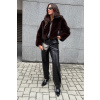 Dámský kožíšek PINKO ESTEBANA BLOUSON 106013A1ZMM28 hnědý