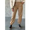 Dámské kožené kalhoty MaxMara Studio RIMMEL 2526436012650 hnědé
