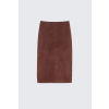 Dámská kožená sukně MaxMara PALA 2525406022650 vínovohnědá