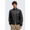 Pánská kožená bunda BOSS Black H-Moiner 50543899 černá