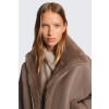 Dámská kožená bunda BOSS Black Sarupi 50549168 hnědá