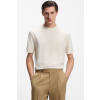 Pánské tričko BOSS Black H-Thompson 70 50554626 krémové