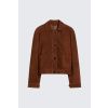 Dámská kožená bunda MaxMara Studio MSTBAIA 2616441021650 hnědá
