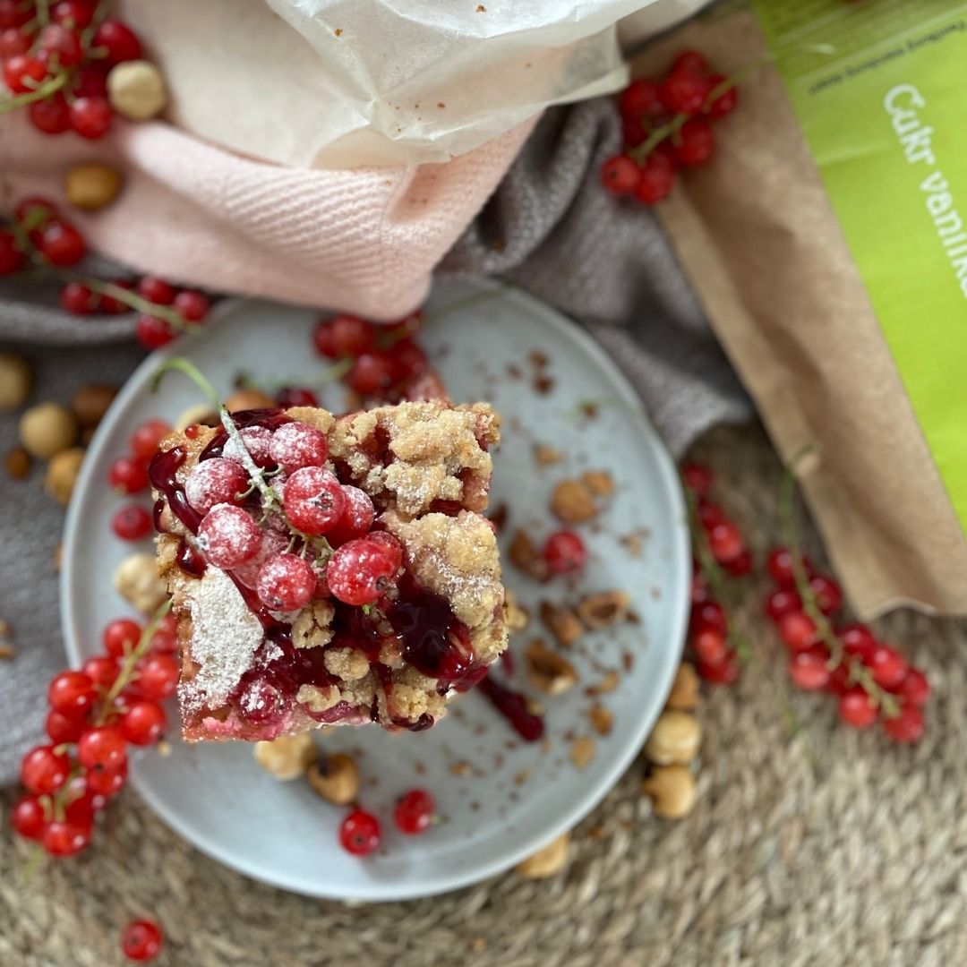 Rybízkový koláč s vanilkou