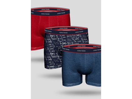 Pánské boxerky John Frank JF3BFG03 3Pack