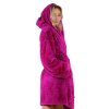 dámský župan Lilly extra s kapucí 3/4 one size (1058) (Velikost S-M, Lilly extra one size barvy Fuchsiová)