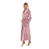 dámský župan Flora se šálovým límcem (1065) (Velikost S, Flora límec barvy Mauve mist vzor)