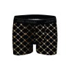Pánské boxerky John Frank JFBDMET101-CHAIN GOLD (Velikost L, Barva Černá)