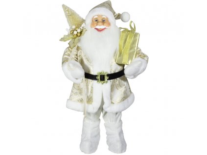 Vianočné dekorácie Santa v zlatom kabátiku 60 cm