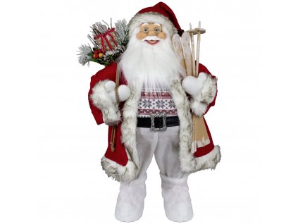 Vianočná dekorácia Santa s lyžami 80 cm