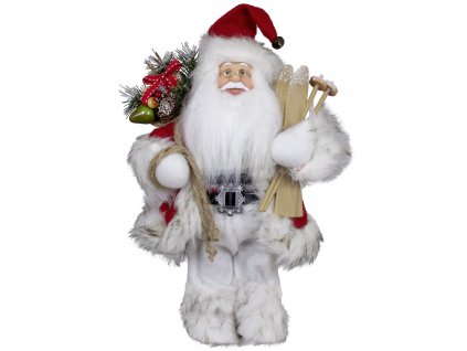 Vianočná dekorácia Santa s lyžami 30 cm