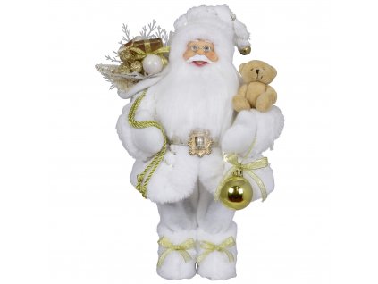 Vánoční dekorace Santa s medvídkem 30 cm