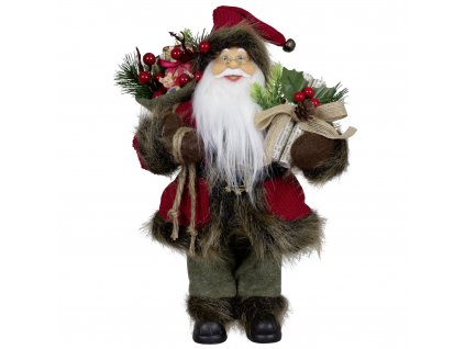 Vianočná dekorácia Santa s darčekmi 30 cm