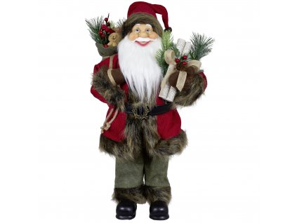 Vánoční dekorace Santa s dárky 60 cm