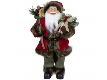 Vánoční dekorace Santa s dárky 45 cm