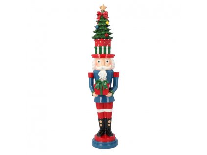 Vánoční dekorace Louskáček se stromkem na klobouku 52 cm